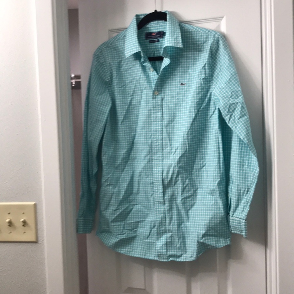 Vineyard Vines Green Checkered Button Down - Picture 2 of 3